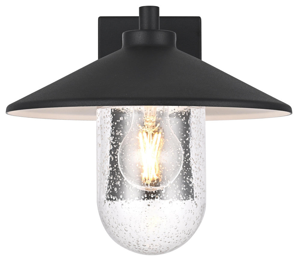 Home Living 10" Outdoor Wall Sconce, Black