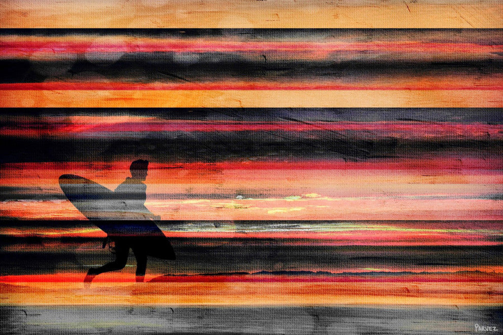 "That Last Wave" Print on Canvas, 36"x24"