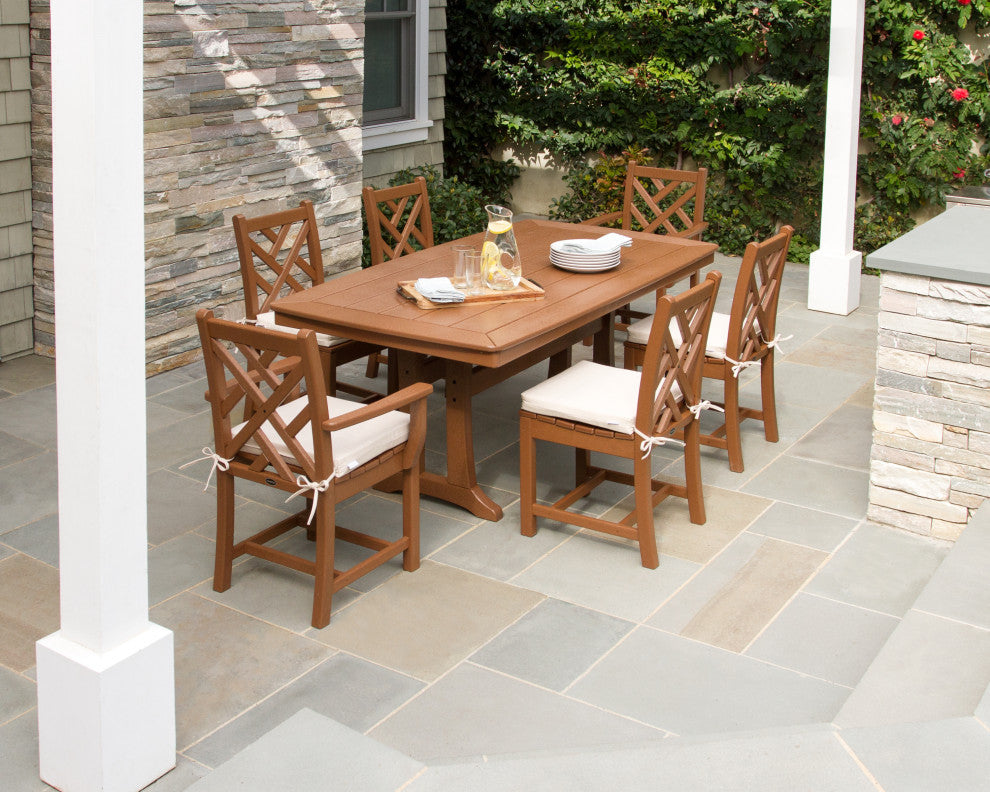 POLYWOOD Nautical Trestle 38" x 73" Dining Table