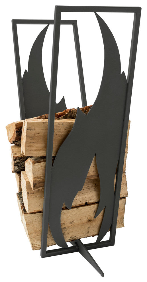 Firewood Rack Flame, Black