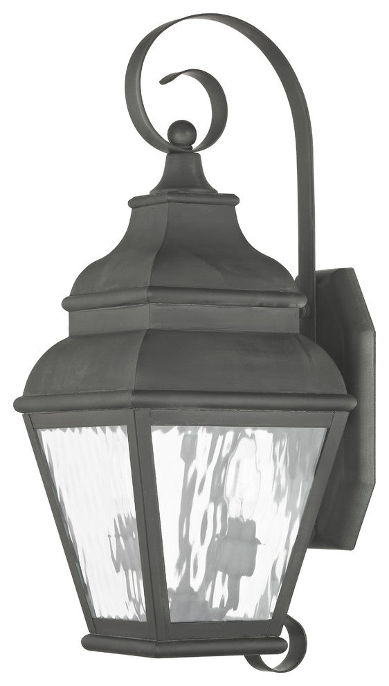 Exeter Outdoor Wall Lantern, Charcoal