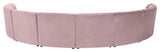 Limitless Velvet Upholstered 8-Piece Modular Sectional, Pink