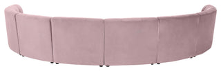 Limitless Velvet Upholstered 8-Piece Modular Sectional, Pink