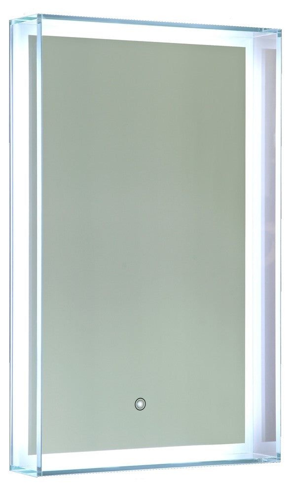 Vanity Art LED Lighted Bathroom Mirror With Touch Sensor and Glass Cabinet