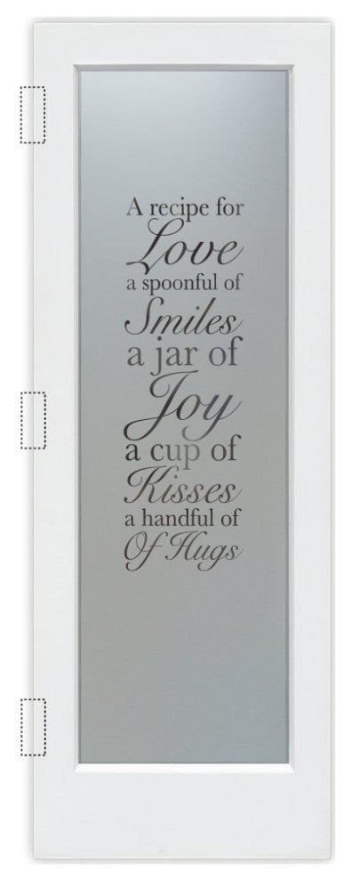 Pantry Door - Recipe for Love - Primed - 24" x 96" - Book/Slab Door