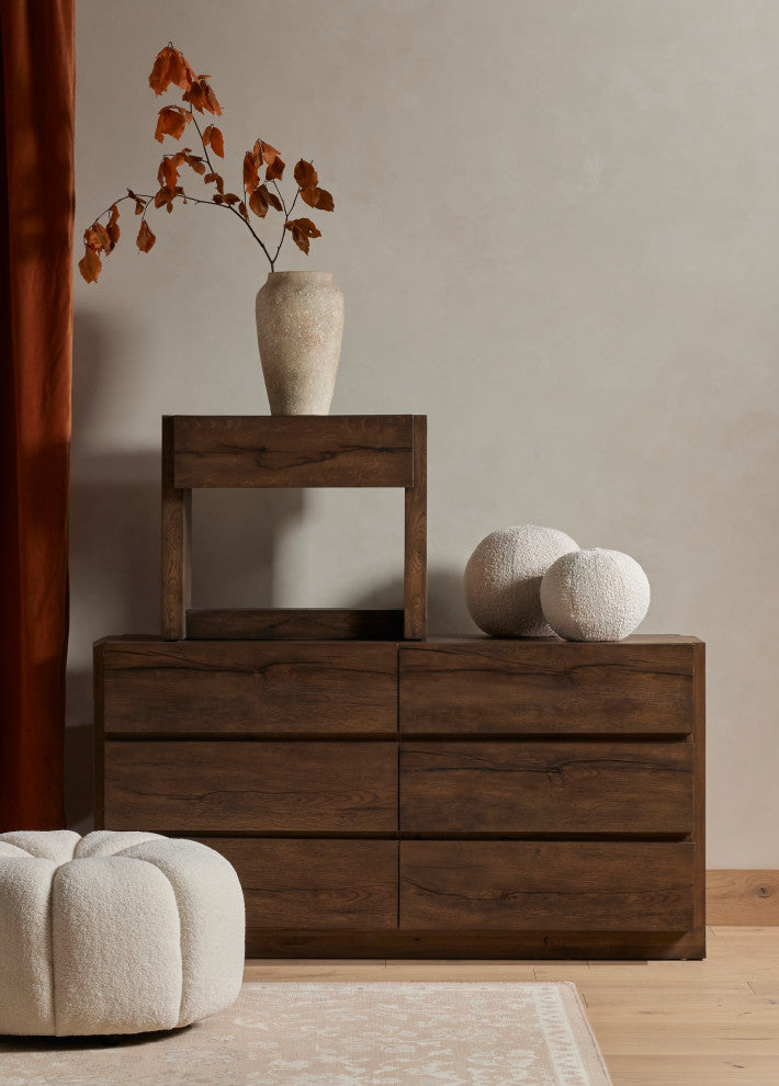 Perrin 6 Drawer Dresser, Rustic Fawn