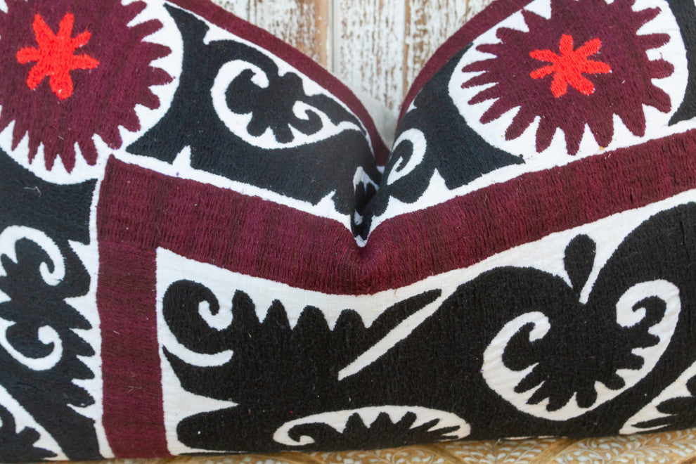 Rozi Bukhara Suzani Lumbar Pillow