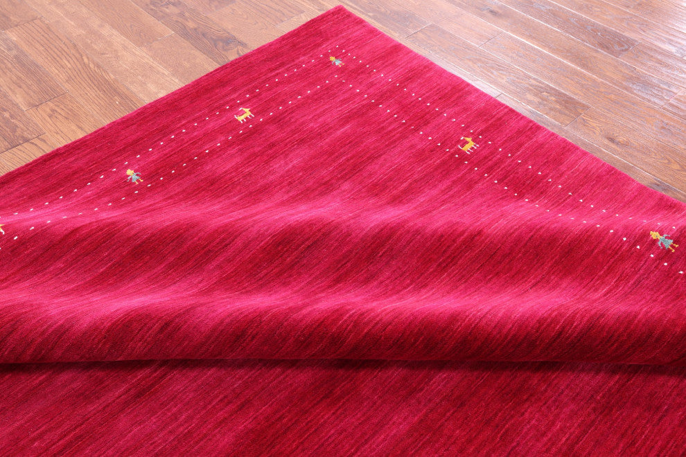 Hand Knotted Wool Persian Gabbeh Rug 8' 0" X 10' 0" - Q15219