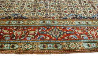 Fine Vintage Distressed Colby Ivory/Red Rug, 6'6x9'8