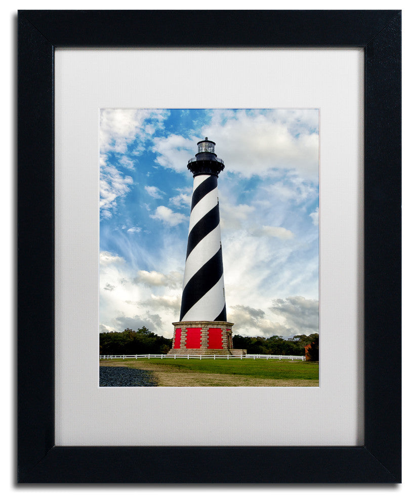 PIPA Fine Art 'Cape Hatteras Lighthouse' Matted Framed Art, 14x11