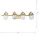 Northlake Collection Four-Light Vintage Brass Clear Glass Bath Light
