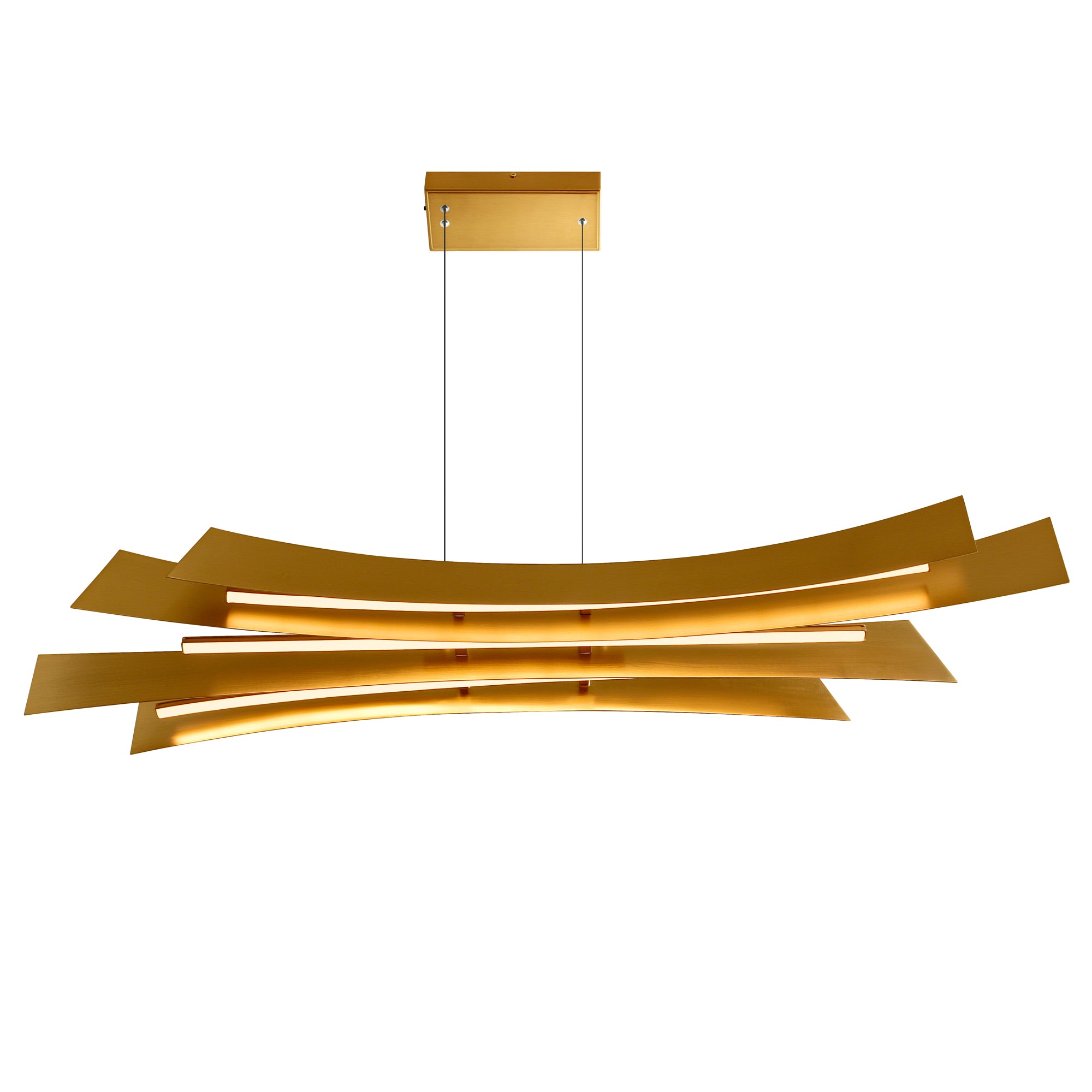 Candora Integrated LED Chandelier, Brass, 50 Inches