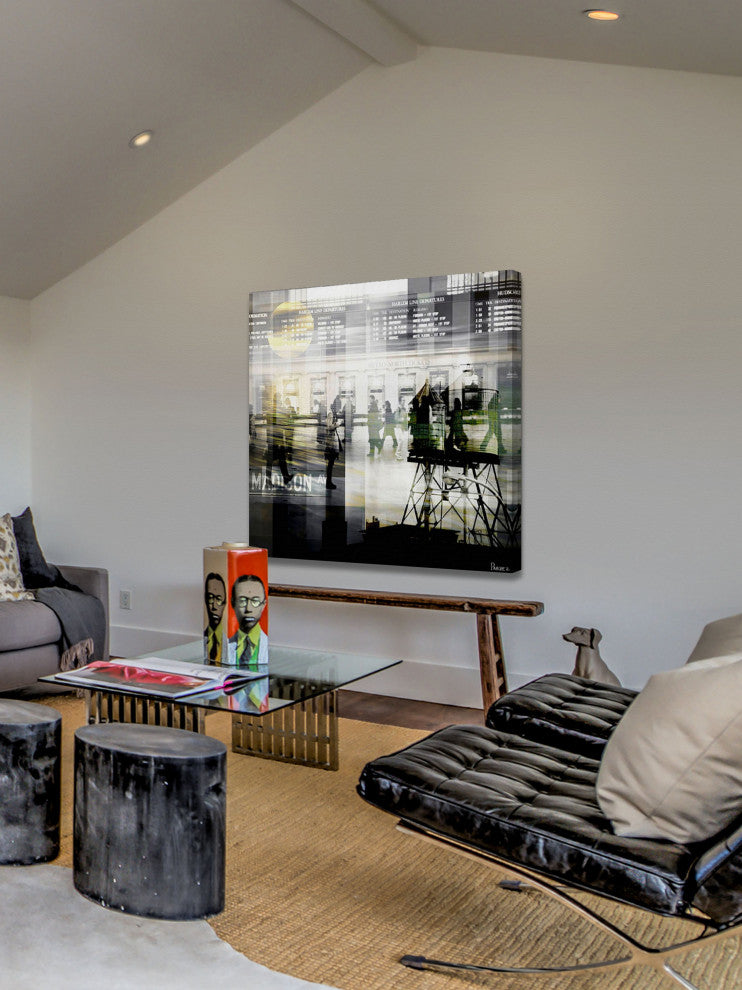"NY Moving" Fine Art Canvas Print, 32"x32"