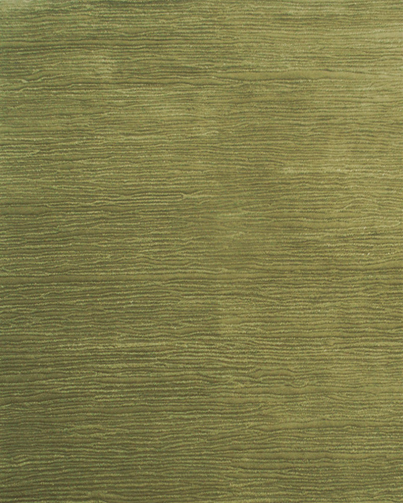 Solid Fern Shore Wool Rug, 8' Square