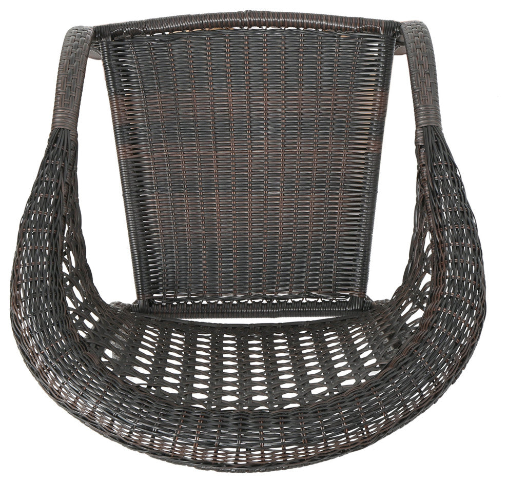 GDF Studio 7-Piece Ursula Outdoor Multi-Brown Wicker Dining Set