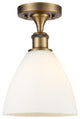 Innovations 516-1C-BB-GBD-751 1 Light Semi-Flush Mount, Brushed Brass