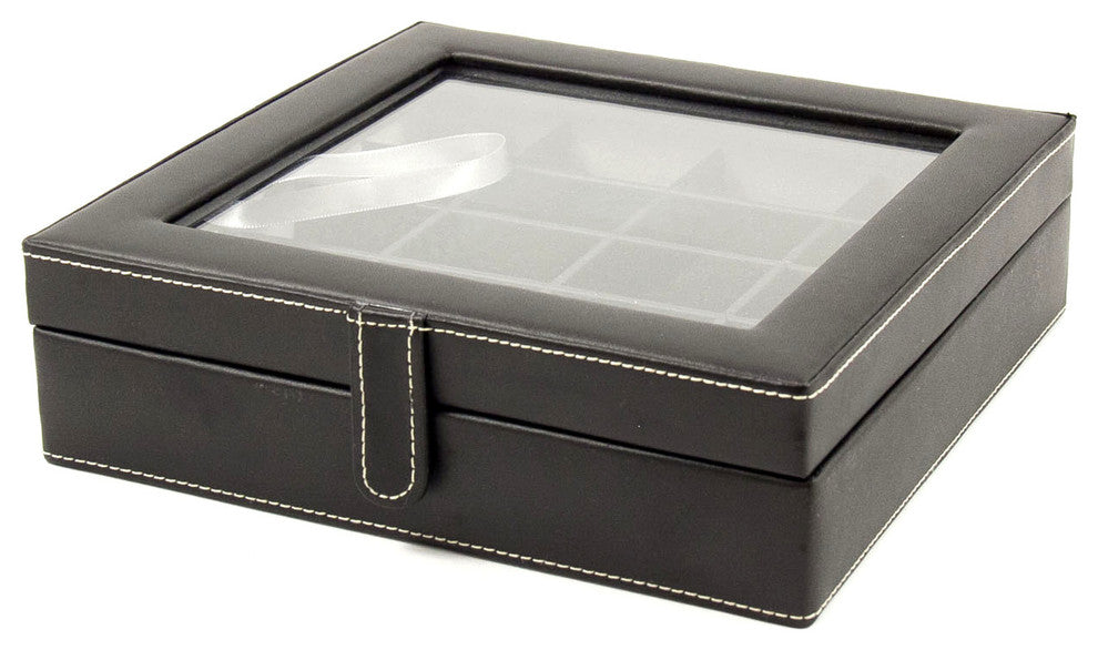 Leather 20 Cufflink Box