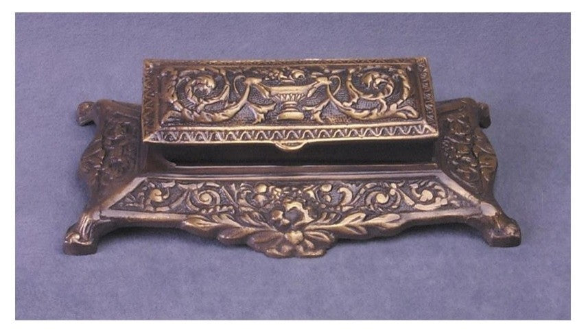 Antique Brass Finish Stamp Box
