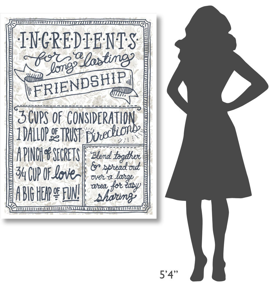 "Ingredients For Life Ditzy Floral IV Neutral" Print by Mary Urban, 38"x50"