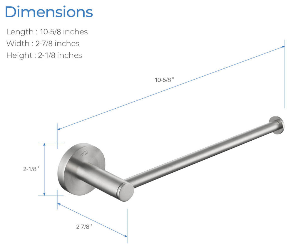 Circular 10" Bathroom Towel Bar KBA1403, Brush Nickel