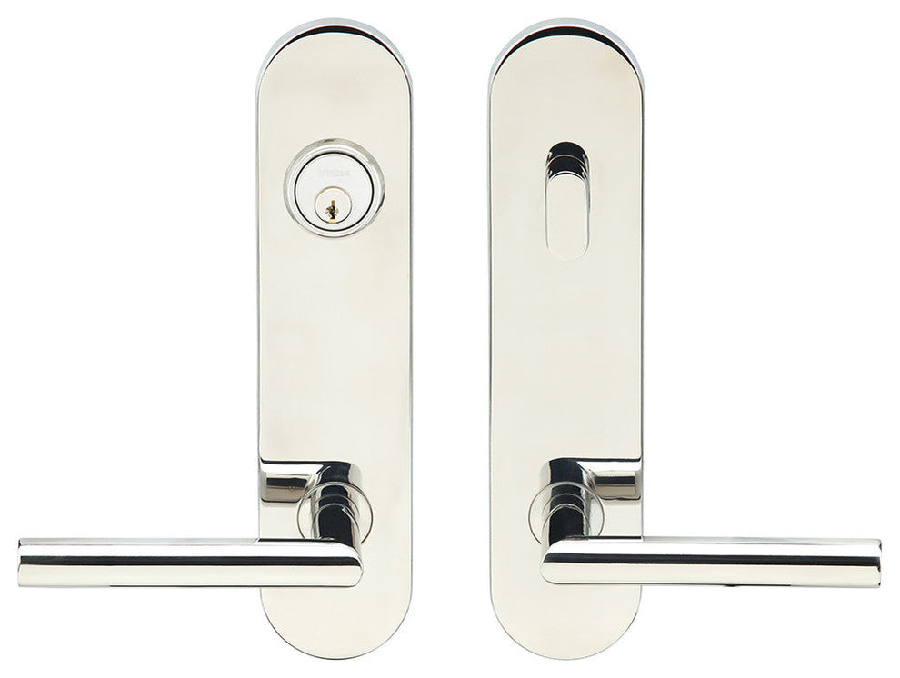 Frankfurt Lever, Tubular Entry, Single Cylinder, LH, Polished Stainless Steel