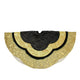 48" Embossed Velvet Silk Brocade and Metallic Trim Scallop Tree Skirt