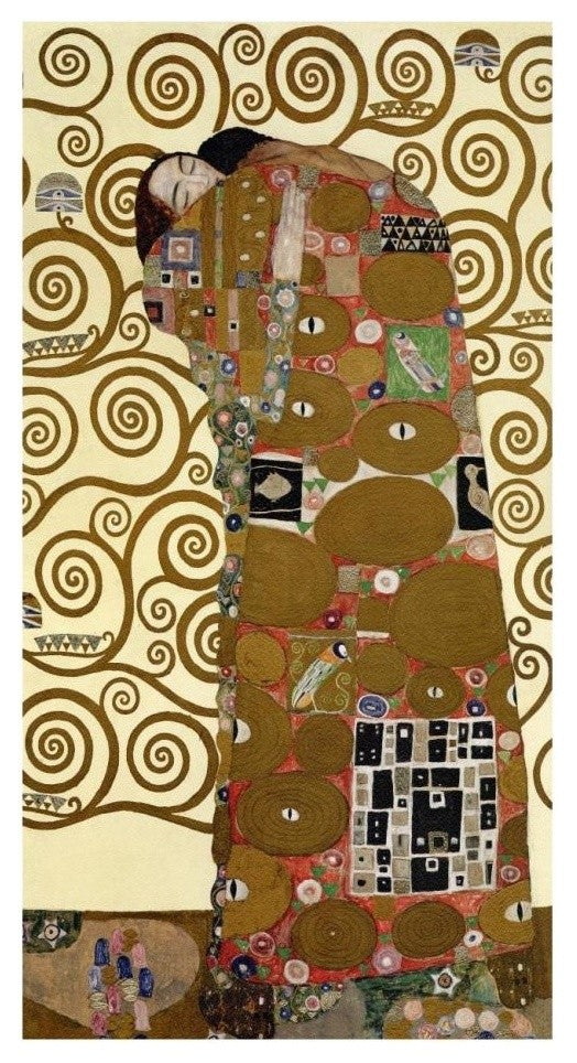 "The Stoclet Frieze (center)" Digital Paper Print by Gustav Klimt, 20"x38"