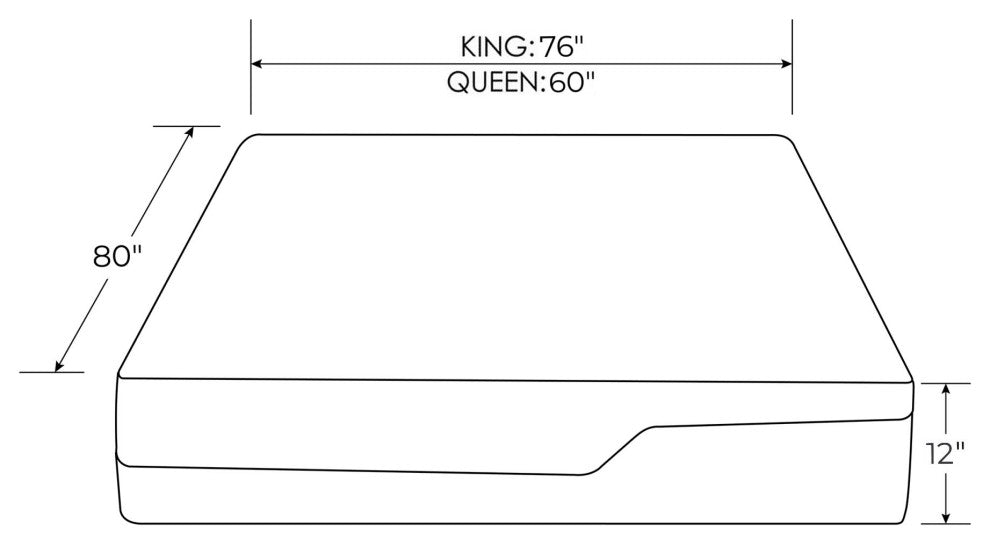 Verano 12" Air Gel Mattress, King