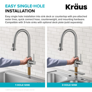 Bolden 2-Function Pull-Down 1-Handle Kitchen Faucet, Spot-Free Stainless Steel