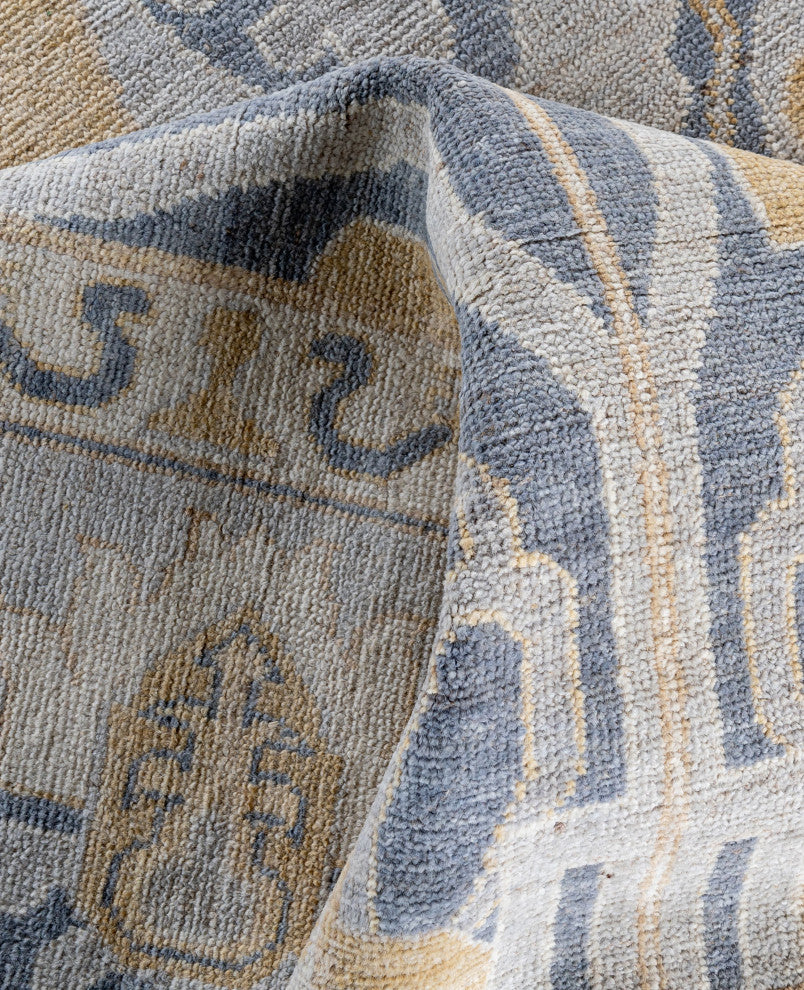 Oushak One-of-a-Kind Hand-Knotted Area Rug Gray, 10'2" x 13'8"