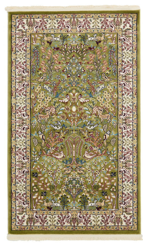 Unique Loom Green Bristol Narenj 3' 0 x 5' 0 Area Rug