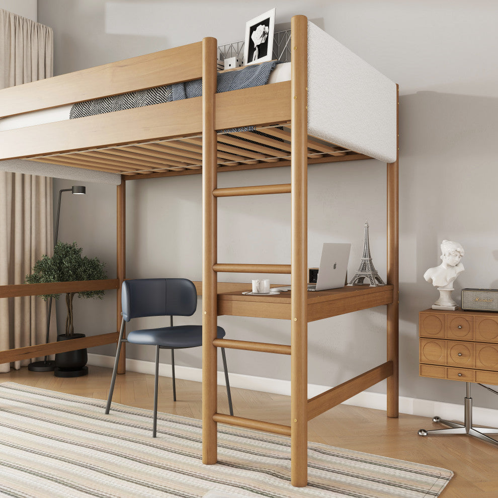 Gewnee Twin Size Loft Bed with Desk