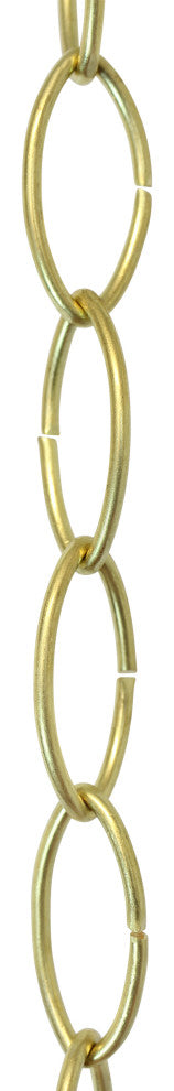Brass Large Loop Chandelier Chain, 3', Acid Dipped, U43
