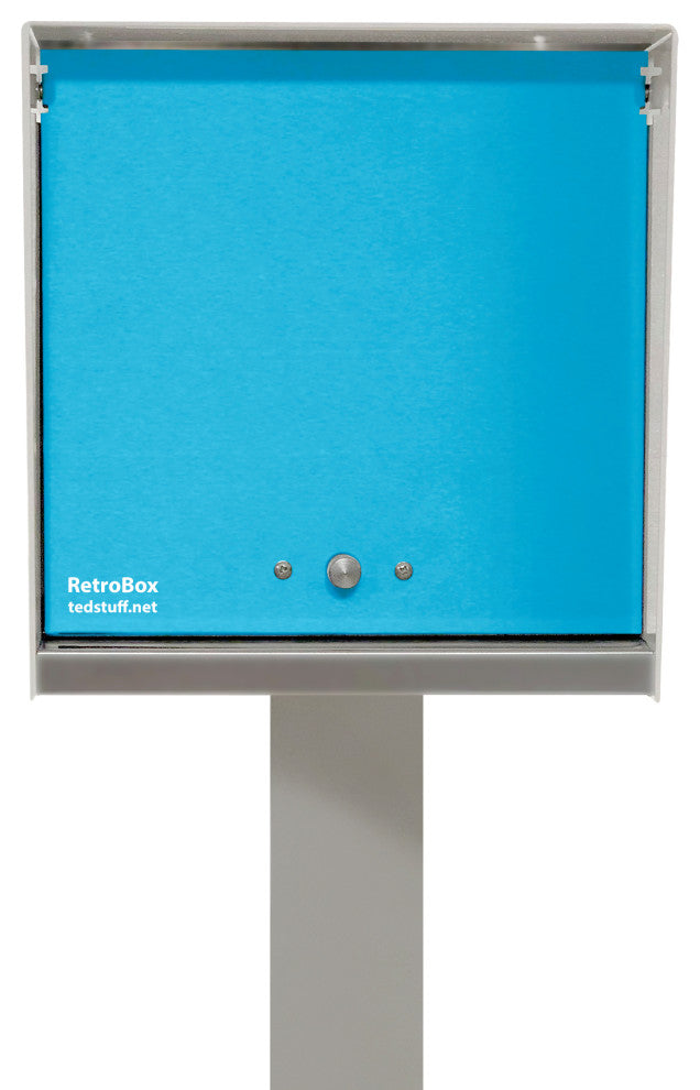 The RetroBox with Locking doors. Modern Pole Mounted Mailbox, Pole not included.
