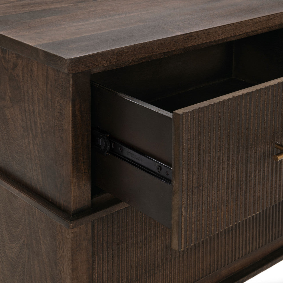 Westlake 2-Drawer Mango Wood Nightstand