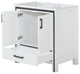 Ziva White 30" Single Vanity, Cultured Marble Top, White Square Sink