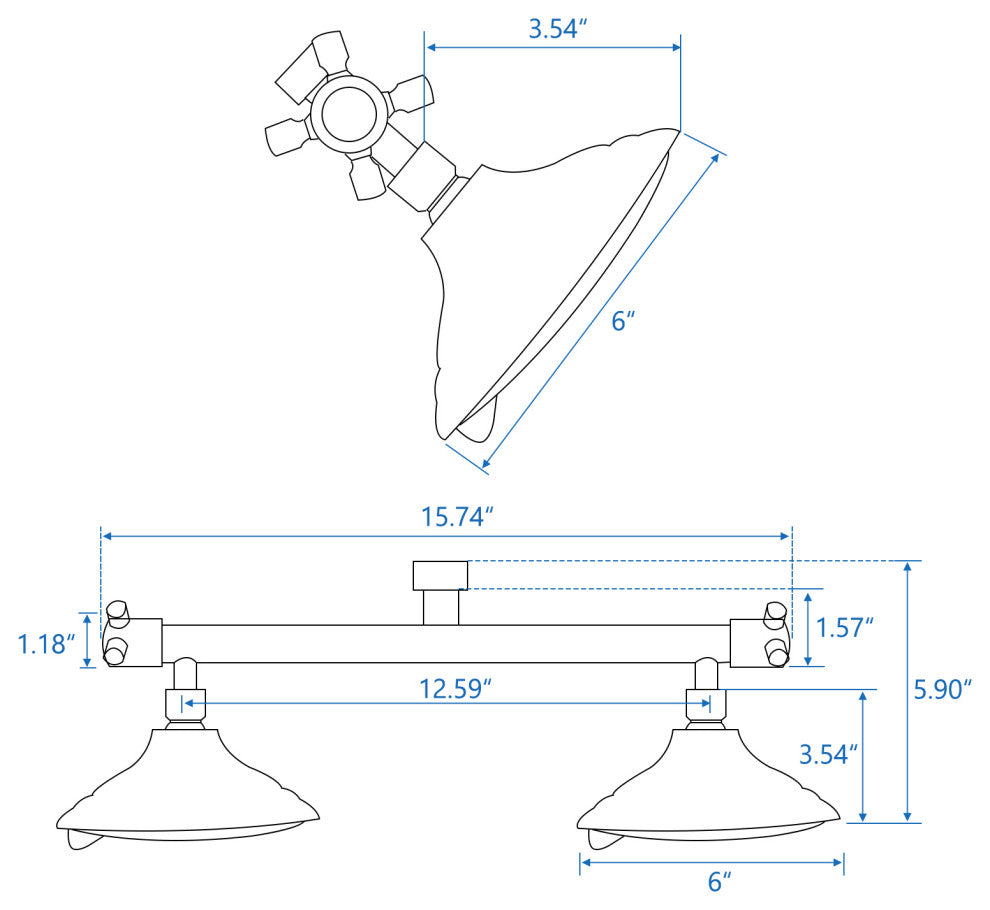 With built-in valve, high-pressure 6-speed dual shower head design , Brushed Nickel