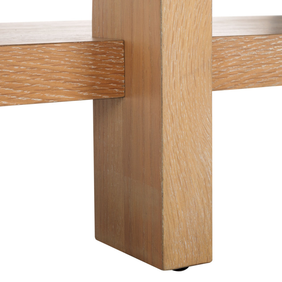 Safavieh Couture Quigley Rectangle Wood Console Table, Weathered Grey