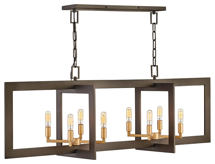 Hinkley Anders Medium Eight Light Linear, Metallic Matte Bronze