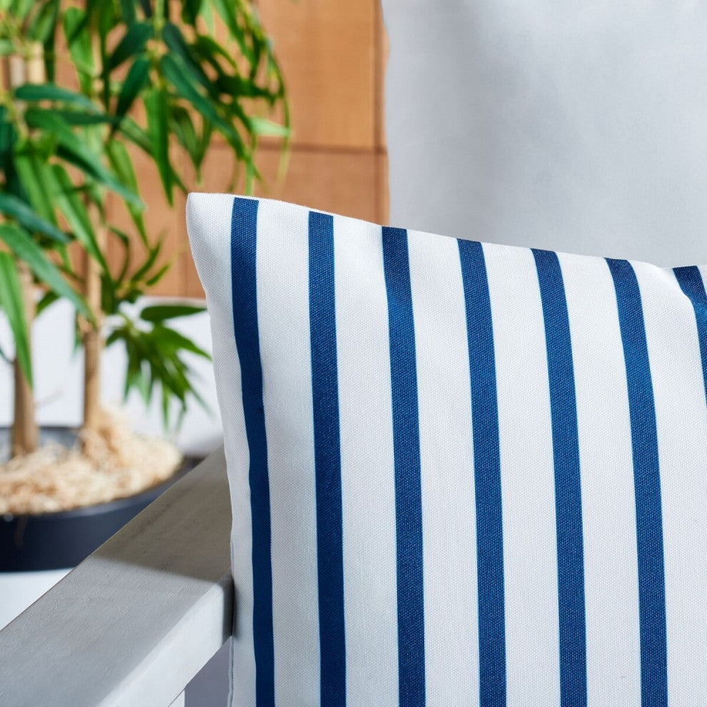 Safavieh Nichelle Outdoor Pillow Navy 20" X 12"