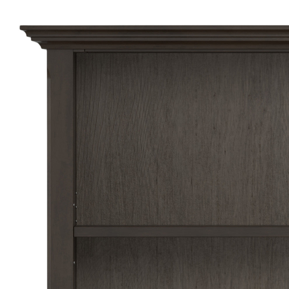 Amherst Solid Wood 36" 5 Shelf Bookcase, Hickory Brown