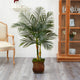 50" Golden Cane Artificial Palm Tree, Metal Planter