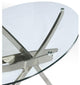 Zila Round Cocktail Table, Brushed Nickel
