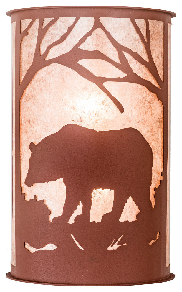 13 Wide Bear at Dawn Wall Sconce