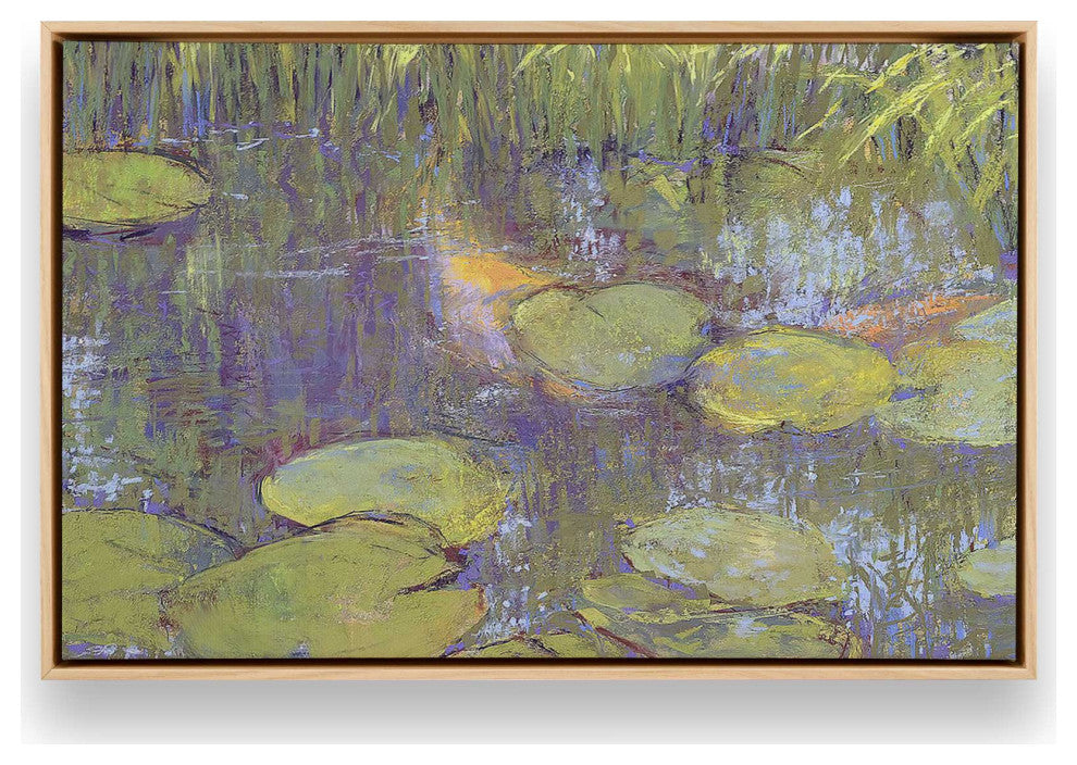 "Game of Shadows" - A Reflective Pond's Serene Art Canvas