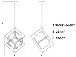 Anson 1-Light Integrated LED Geometric Matte Black/Gold Pendant Light
