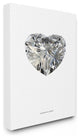 Diamonds Are Forever Minimal White Heart Cut Shape Canvas, 24"x30"