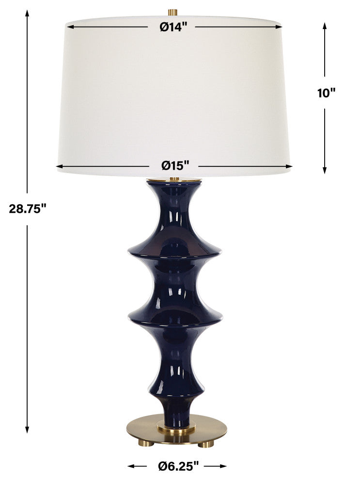 Uttermost Coil Sculpted Blue Table Lamp