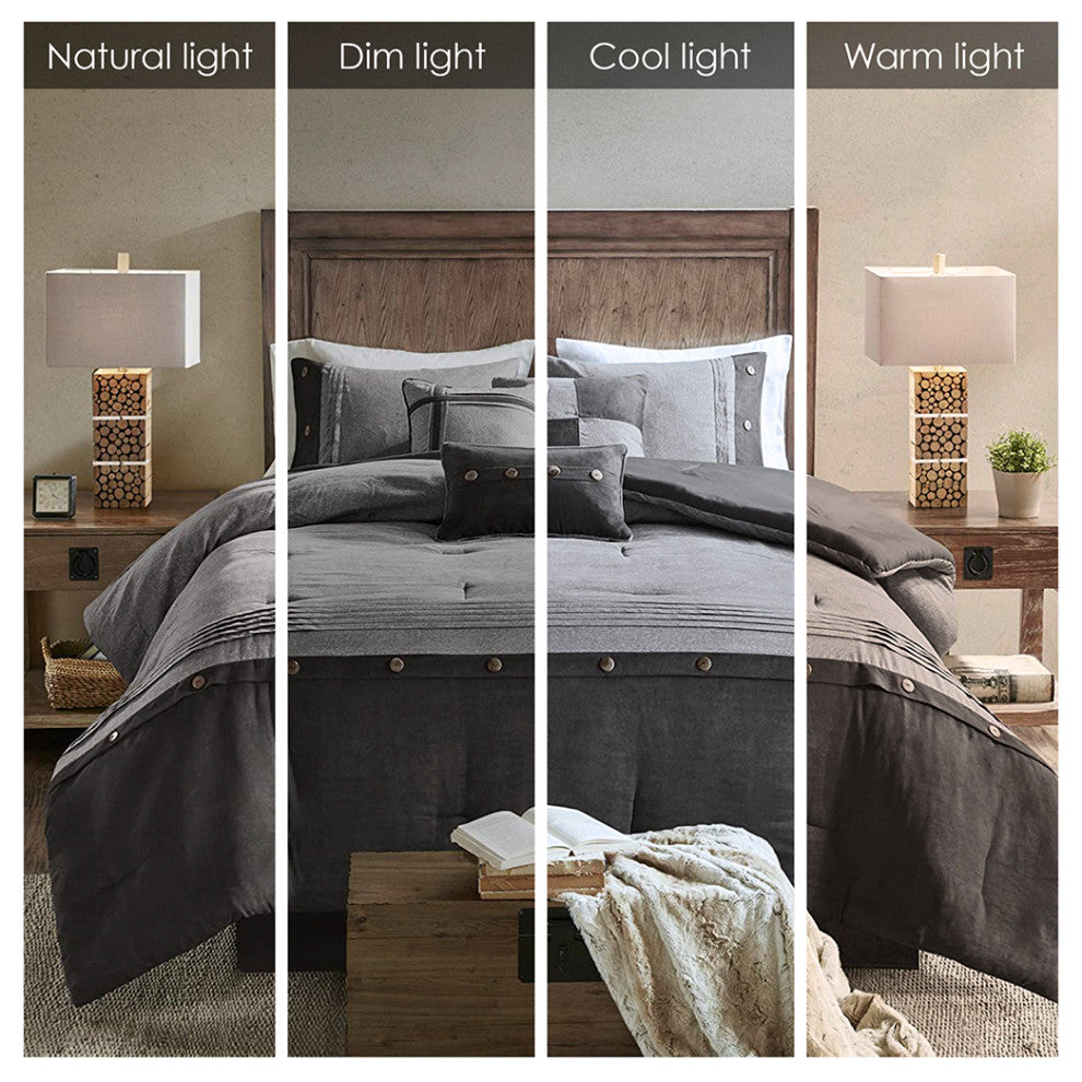 Madison Park Microsuede Printed 7-Piece Comforter Set, California King