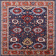 Ahgly Company Indoor Square Mid-Century Modern Area Rugs, 4' Square